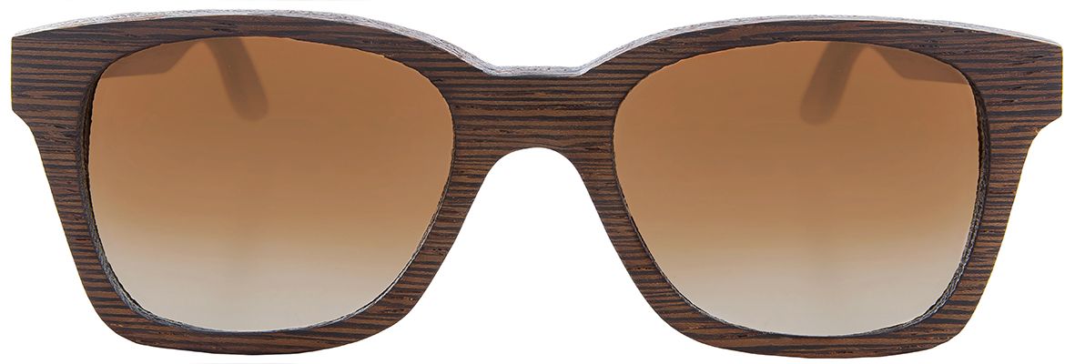 Мужские солцезащитные очки Woodeez Classic (темно-коричневый) - фото спереди