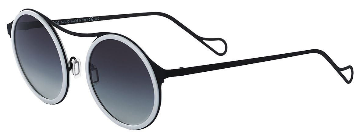 2 - Круглые женские оверсайз очки DP69 DPS078-05 в оправе черного цвета - фото сверху сбоку
