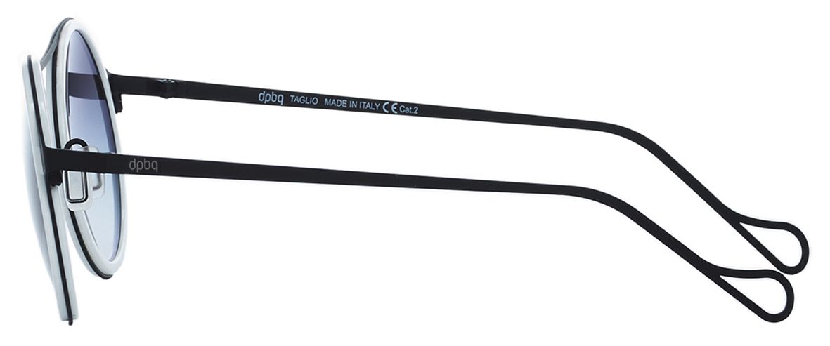3 - Круглые женские оверсайз очки DP69 DPS078-05 в оправе черного цвета - фото сбоку