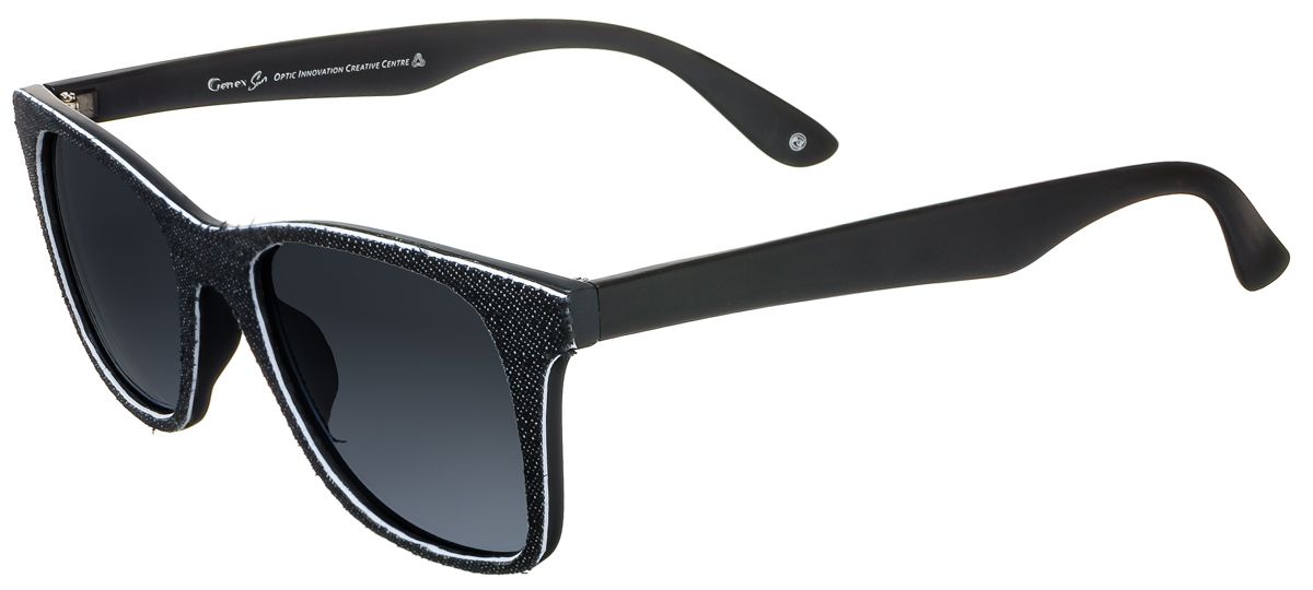 Genex GS-419 c.110 солнечные очки в черной оправе - Фото спереди-сбоку